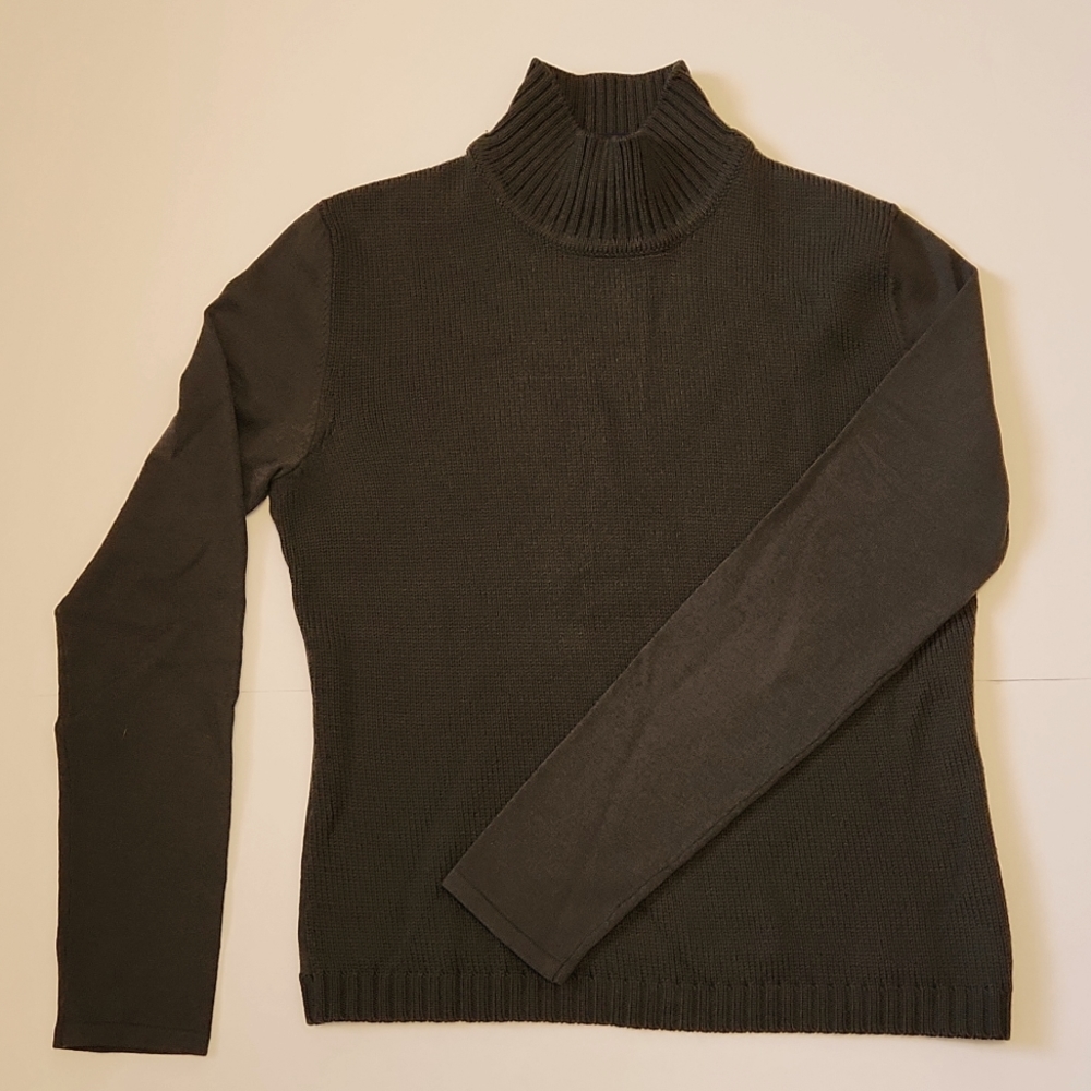 Theory Dark Green Turtle Neck Sweater